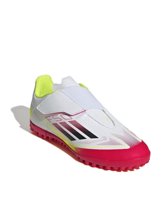 F50 Club Kids Molded Soccer Shoes without Laces White