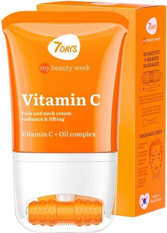 7DAYS Vitamin C Κρέμα Προσώπου Ημέρας για Ενυδάτωση, Αντιγήρανση & Λεύκανση με Βιταμίνη C & Βιταμίνη E 80ml
