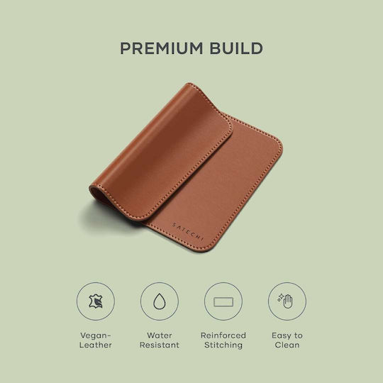 Satechi Premium Vegan-Leather Mouse Pad Brown Sa-st-lmpn