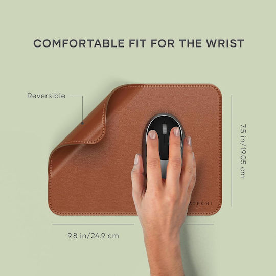 Satechi Premium Vegan-Leather Mouse Pad Brown Sa-st-lmpn