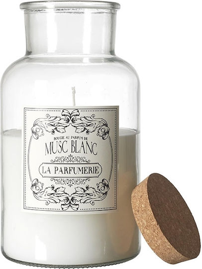 Scented Candle Apothecary Home Deco Factory Burn Time 110 Hours Scent Musc Blanc Dimensions 14x25.5cm Bo0141