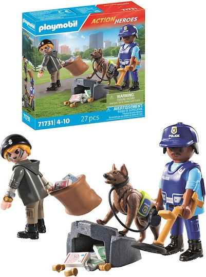 Playmobil Action-Helden Polizeiuntersuchung von Diebesgut für 4-10 Jahre