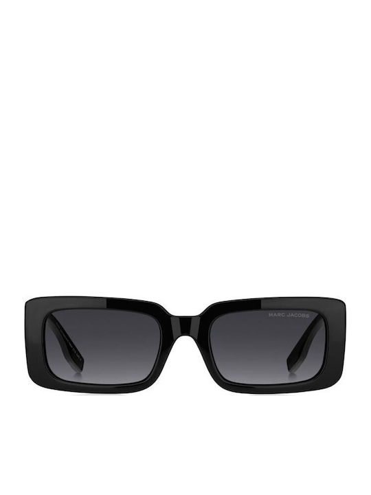 Marc Jacobs Damentaschen Sonnenbrillen mit Schwarzem Horn umrandetem Rahmen und Grauer Verlaufsfarbe Gläser MARC 804/S 8079O