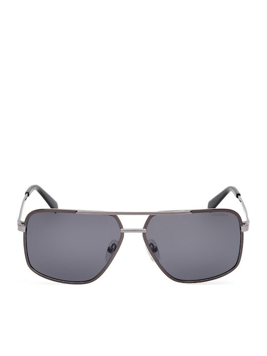 Guess Men's Sunglasses with Black Metallic Frame and Grey Polarized Lenses GU00167 09D