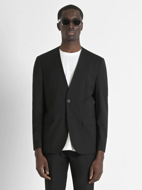 Men's Suit Jacket Slim Fit Black