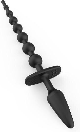Zenn Bim Bam Line Silicone Bead Tail Πρωκτική Σφήνα Μαύρη 31cm