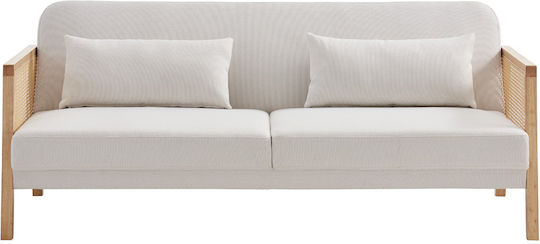 Ammos Three-Seater Couch Bed Off White 196x82x81 cm