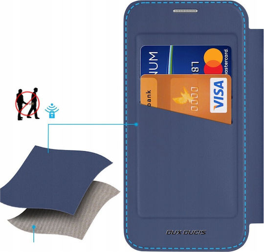 Dux Ducis Skin X Pro Brieftasche Synthetisches Leder Blau (Galaxy S25+)