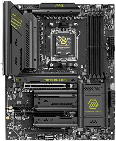 MSI MAG B850 Tomahawk Max WIFI Motherboard ATX με AMD AM5 Socket 7E62-002R