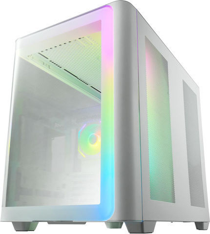 FSP/Fortron M580 Gaming Midi Tower Κουτί Υπολογιστή με Πλαϊνό Παράθυρο και RGB Φωτισμό Λευκό
