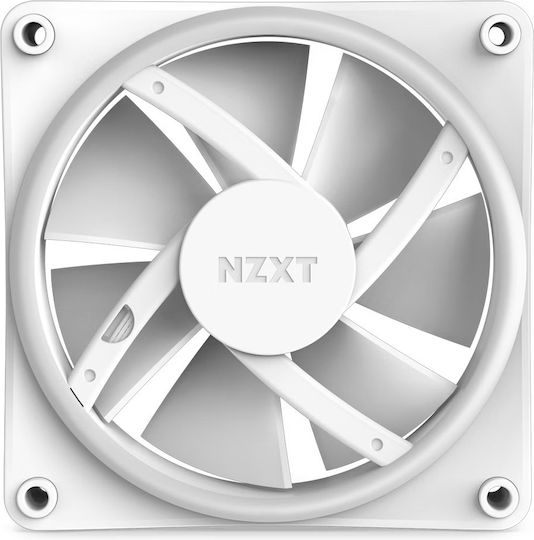 NZXT F120 Duo Вентилатор За Кутия (1800 Оборота / 48.58 CFM) С RGB Осветление И 4-изводна ШИМ Свързване Бял