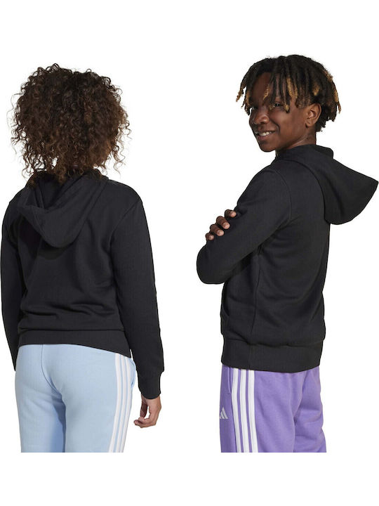 Kids Sweatshirt with Hood and Pockets Black Ft Hd
