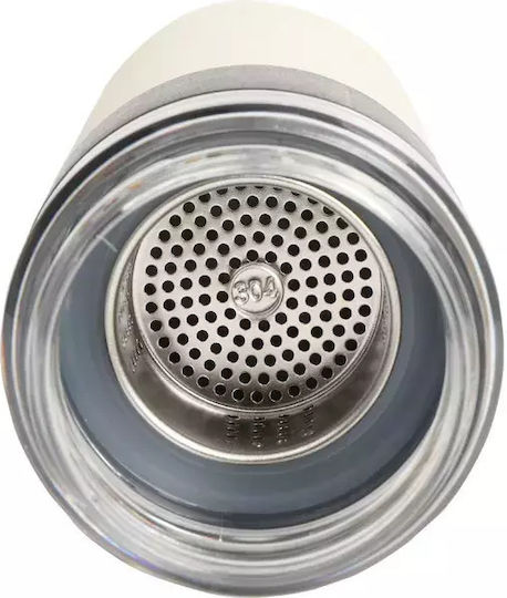 Tea Infuser Code 3760 Bottle Thermos Stainless Steel 450ml White