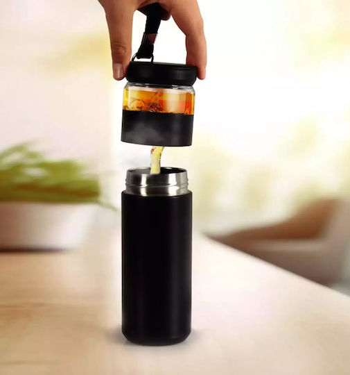 Tea Infuser Code 3760 Bottle Thermos Stainless Steel 450ml White