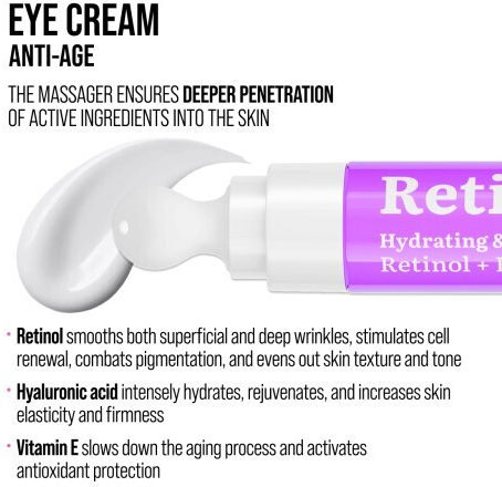 7DAYS Retinol Κρέμα Ματιών για Αντιγήρανση , Ενυδάτωση , Μαύροι Κύκλοι & Σύσφιξη 18ml
