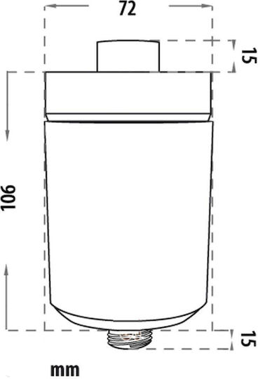 Filtrato Activated Carbon Shower Water Filter 61-0016