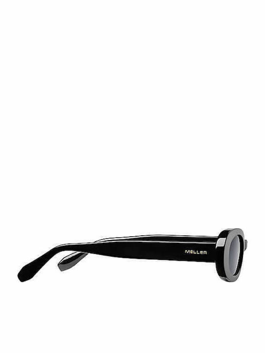 Meller Unisex Γυαλιά Ηλίου με Μαύρο Κοκκάλινο Σκελετό και Μαύρο Polarized Φακό