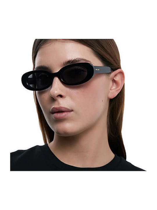 Meller Unisex Γυαλιά Ηλίου με Μαύρο Κοκκάλινο Σκελετό και Μαύρο Polarized Φακό