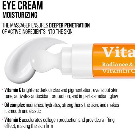 7DAYS Vitamin C Eye Cream for Anti-Aging Moisturizing Brightening Dark Circles and Firming 18ml