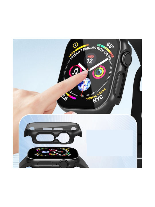 Пластмасов Калъф със Стъкло в Черен цвят за Apple Watch Series 10 46mm
