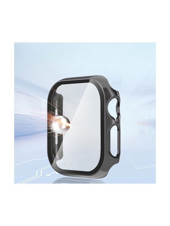 Πλαστική Θήκη με Τζαμάκι σε Ροζ χρώμα για Apple Watch Series 10 46mm