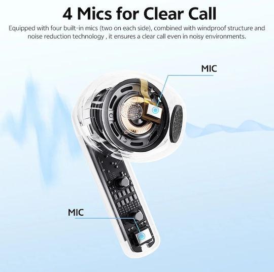 QCY AilyBuds E10 QT35 Bluetooth Handsfree Earphones with Sweat Resistance and Charging Case Black