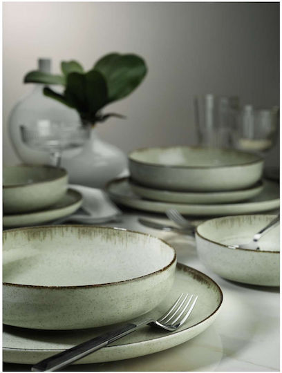 Kutahya Porselen Mood Plate Soup made of Porcelain Green with Diameter 20cm