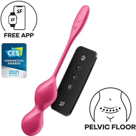 Satisfyer Perle anale cu Funcție Wireless și Vibrație Bej