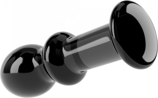 Lovetoy 4.5 Glass Romance Anal Plug Black 11.5cm