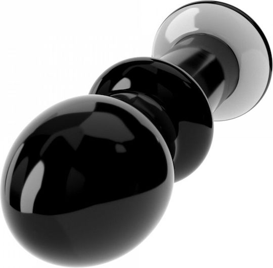 Lovetoy 4.5 Glass Romance Anal Plug Black 11.5cm