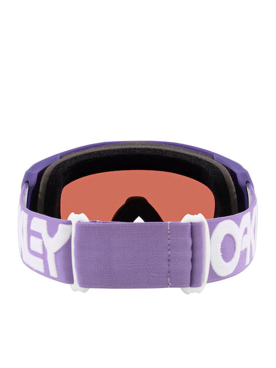 Oakley Line Miner Μάσκα Σκι & Snowboard Ενηλίκων Μωβ με Φακό Polarized σε Μπλε Χρώμα