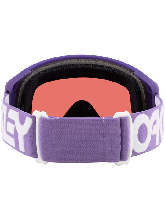 Oakley Flight Tracker M Μάσκα Σκι & Snowboard Ενηλίκων Μωβ με Φακό Polarized σε Μπλε Χρώμα