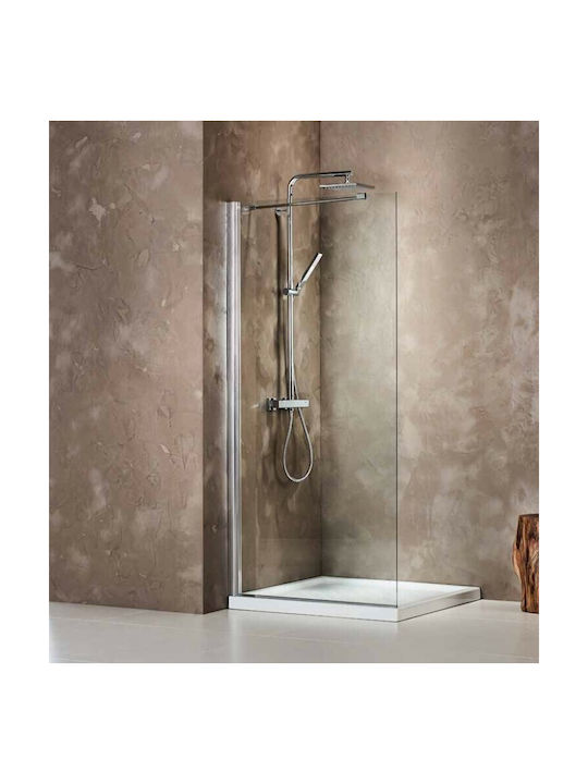 Devon Iwis Walk-in Διαχωριστικό Ντουζιέρας 87-89x185cm Clean Glass Chrome