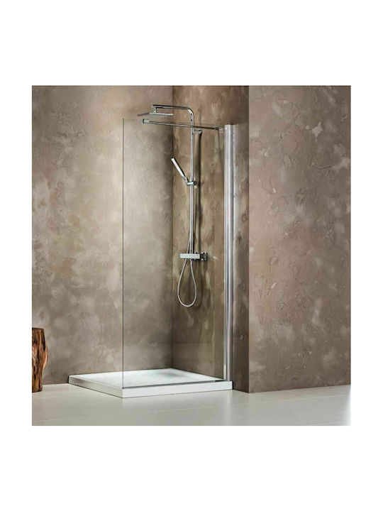 Devon Iwis Walk-in Διαχωριστικό Ντουζιέρας 87-89x185cm Clean Glass Chrome