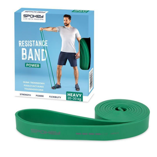 Spokey Power Resistance Band Loop Hard Green 2.08m