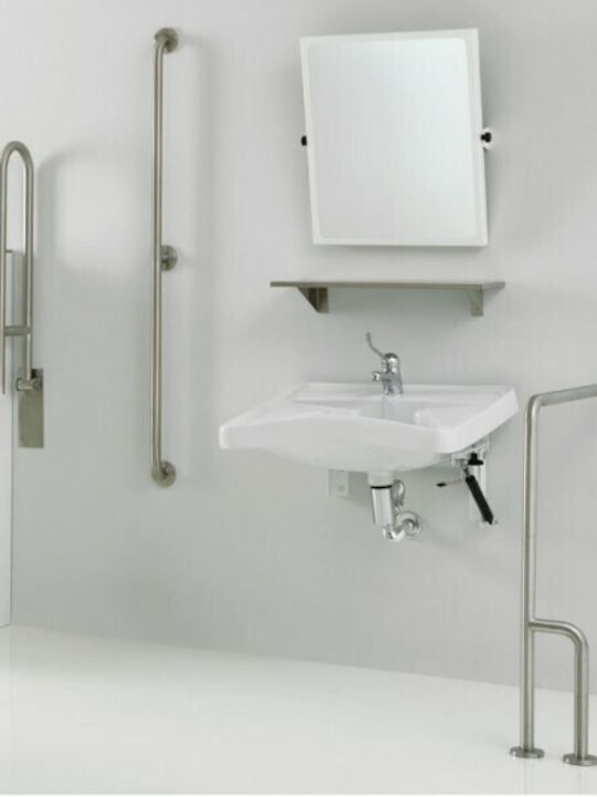 Ponte Giulio Λαβή Μπάνιου Inox ΑΜΕΑ 76cm Ασημί