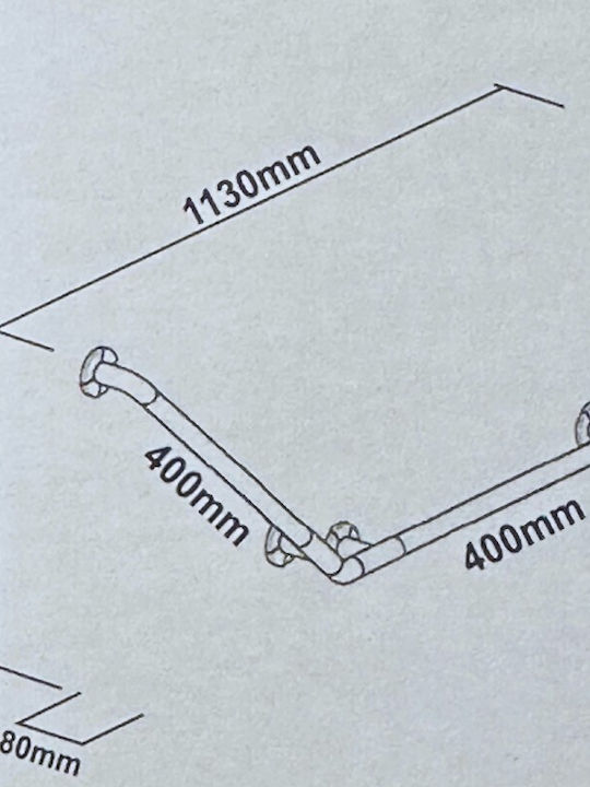 Primanova Λαβή Μπάνιου ΑΜΕΑ 113cm Λευκή