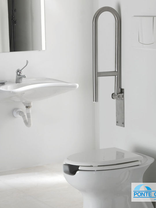 Ponte Giulio Mâner de Baie Inox Robinete pentru persoane cu dizabilități Argintiu
