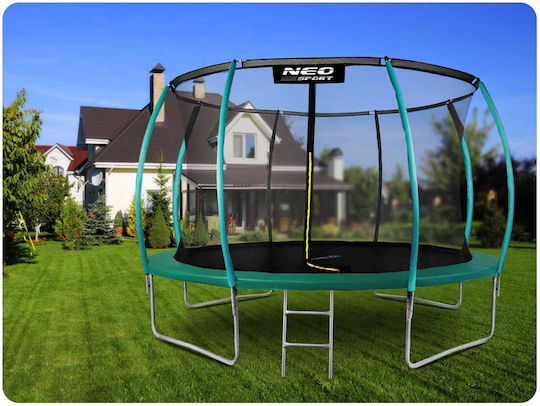 NEO Sport Trampolin Draußen Durchmesser 374cm mit Netz & Leiter