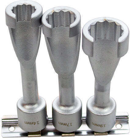 Set Injector Pipe Keys 3 Pieces 14-17-19mm Bmw Opel Mercedes Kroftools