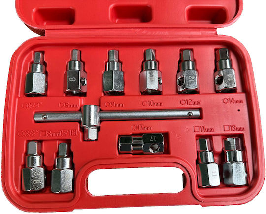 Комплект от 12 части ключове за пробка на маслен картер Gebo Tools