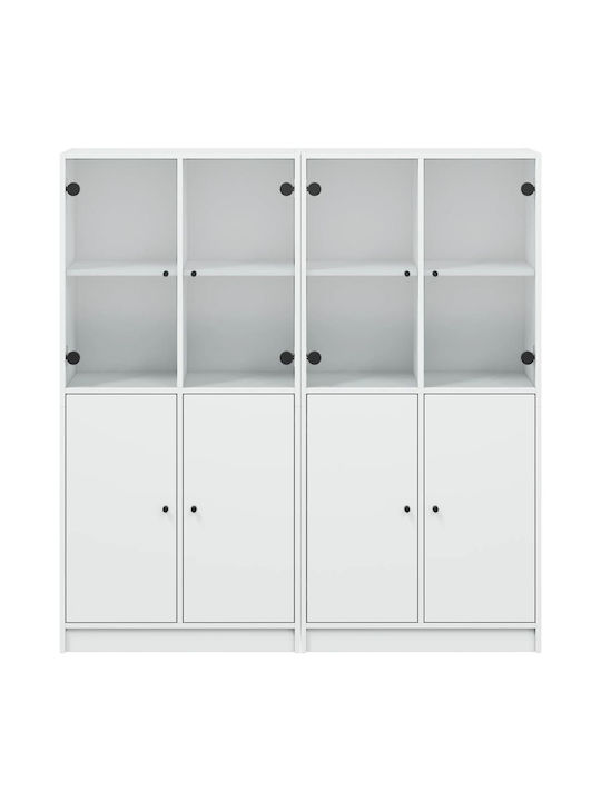 Bookcase White 136x37x142cm