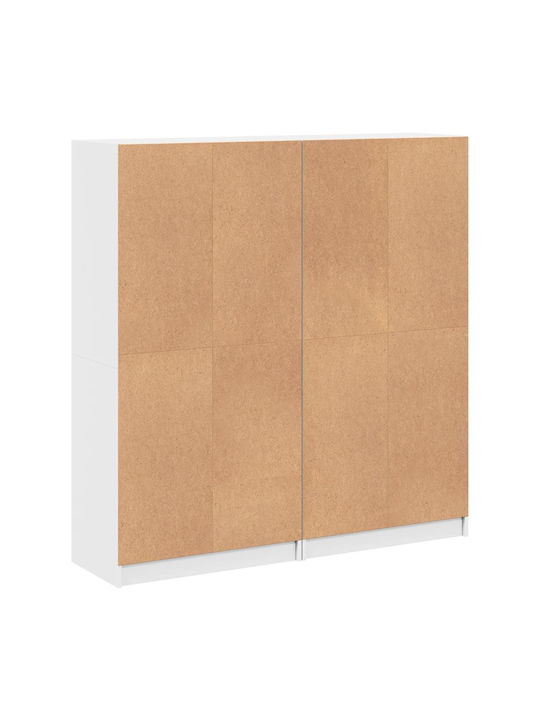 Bookcase White 136x37x142cm