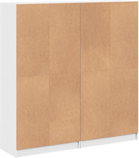 Bibliothek Weiß 136x37x142cm