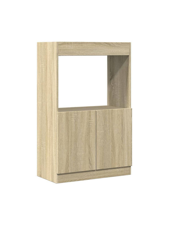 Living Room Display Cabinet Made of Particle Board Sonoma Oak 63x33x100cm