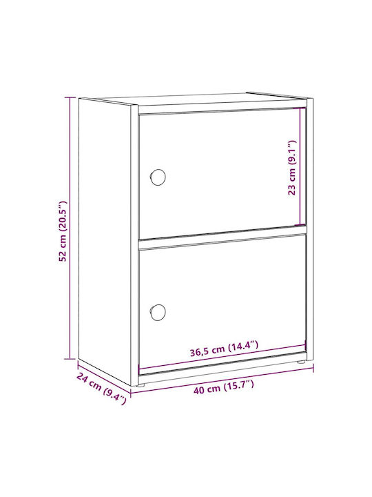 Wohnzimmer Schrank aus Spanplatte Grau Sonoma 40x24x52cm