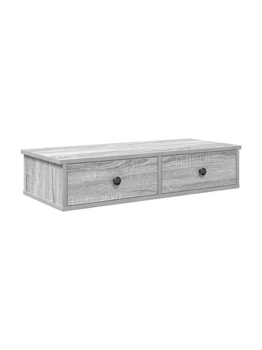 Shelf Wall Grey Sonoma 80x34x17cm