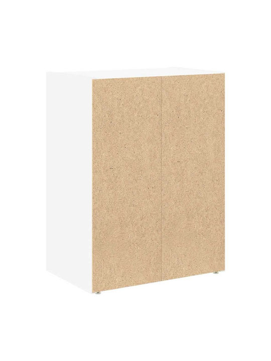 Living Room Display Cabinet Made of White Particle Board 40x24x52cm