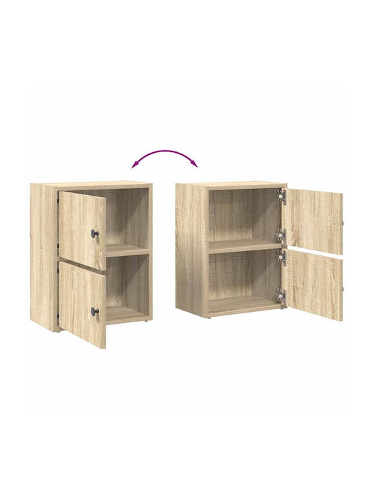 Living Room Display Cabinet Made of Particle Board Brown 40x24x52cm