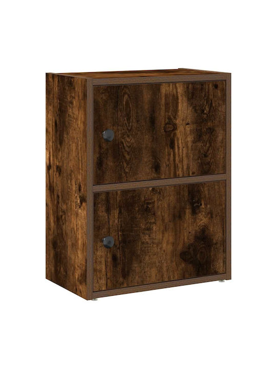Living Room Display Cabinet Made of Particle Board Smoky Oak 40x24x52cm